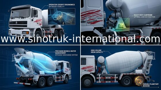 Camion Euro2 290HP 6X4 ZZ5255GJBM3846B1 de mélangeur concret de FADAISES de SINOTRUK