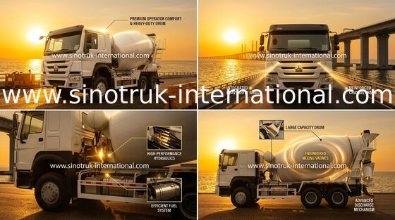 Puissances en chevaux élevées 336HP de camion de mélangeur concret de LHD 6×4 10wheels