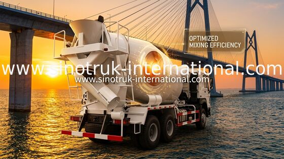 LHD 6×4 10 roule les puissances en chevaux élevées 340HP de camion de mélangeur concret de HOWO