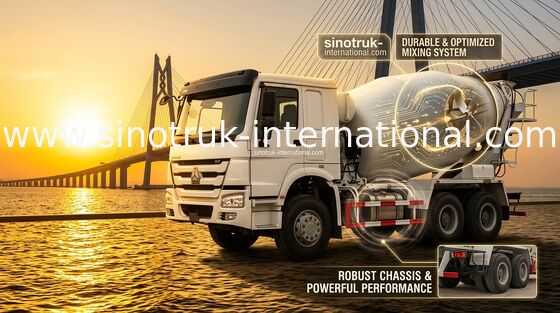 Moteur mobile du camion LHD 10CBM 290HP de ciment de mélangeur de SINOTRUK HOWO ZZ5257GJBM3841W