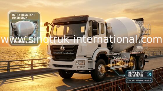 Camion Euro2 290HP 6X4 ZZ5255GJBM3846B1 de pompe de mélangeur concret de SINOTRUK HOHAN