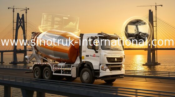 Camion de mélangeur concret d'OIN avec la pompe, équipement de mélange concret industriel mobile