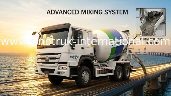 Camion 371HP LHD de mélangeur concret de SINOTRUK HOWO 6x4