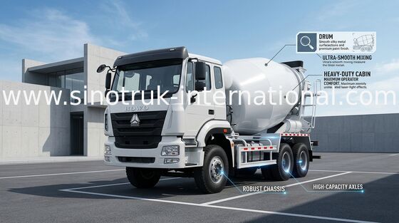 Camion industriel de mélangeur concret, remorque RHD 6X4 de béton préparé