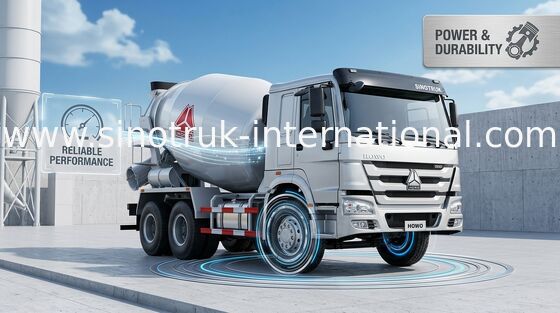 Grand camion de mélangeur concret avec le réservoir résistant à l'usure de haute résistance de plaque d'acier
