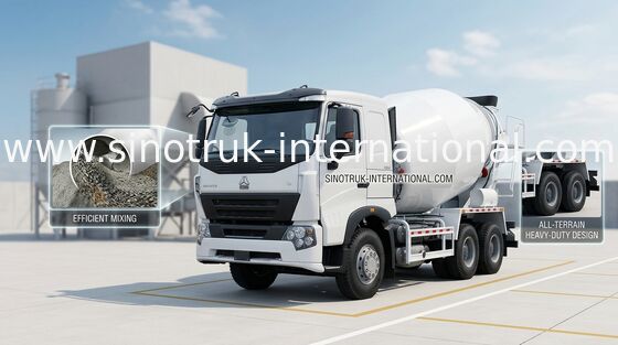 camion SINOTRUK HOWO A7 336HP 6X4 LHD ZZ5257GJBN3647N1 du mélangeur 9CBM concret