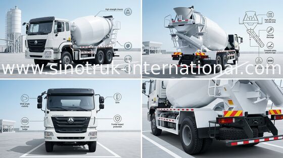 camion mobile de mélangeur concret avec la pompe, mélangeur concret de remorque de 10 CBM