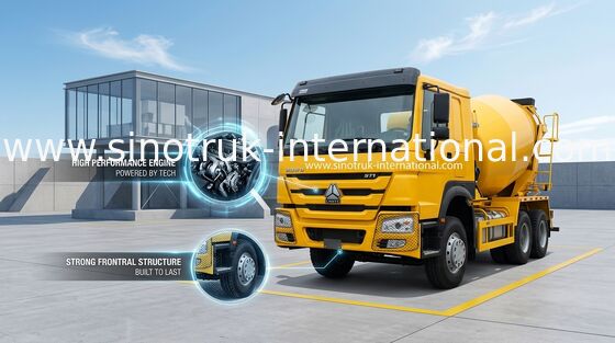 type camion 371HP d'entraînement de 6x4 LHD de mélangeur concret de SINOTRUK HOWO