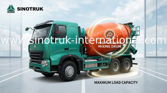 Camion de mélangeur concret de grande capacité pour le chantier de construction SINOTRUK HOWO A7