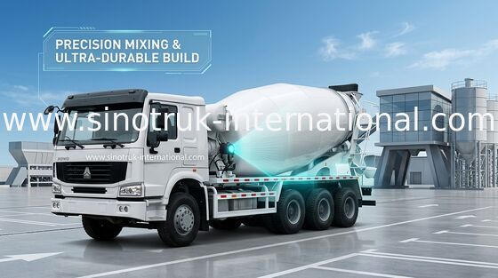 Camion SINOTRUK HOWO 12CBM Euro2 290HP 6X4 RHD ZZ5257GJBM4048W de mélangeur concret