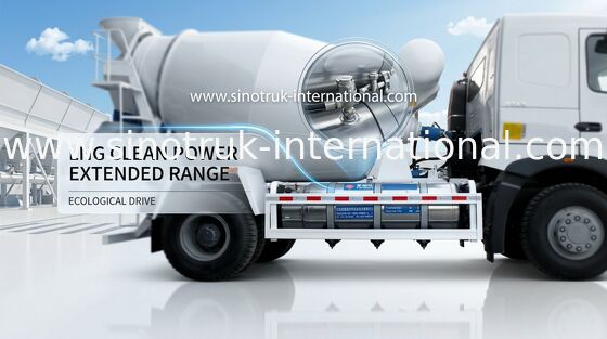 Camion de mélangeur concret de 10 mètres cubes avec la pompe A7 371HP 6X4 RHD