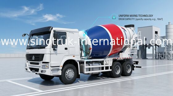 Camion 10CBM 290HP 6X4 LHD ZZ5257GJBM3841W de mélangeur concret de SINOTRUK HOWO