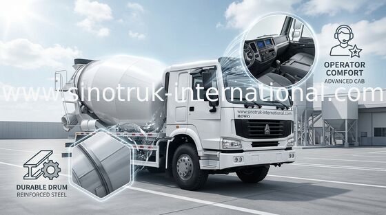 Camion SINOTRUK HOWO 12CBM Euro2 336HP 6X4 LHD ZZ1257N4048W de mélangeur concret