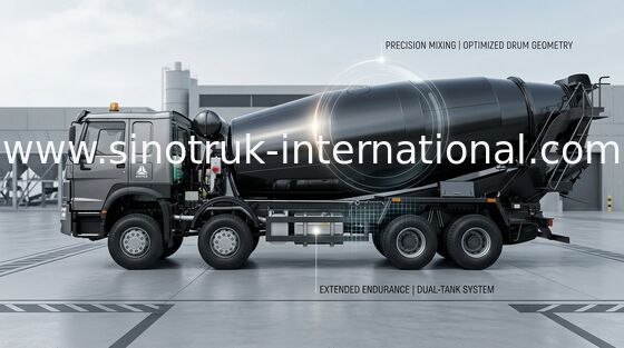 Camion 371HP de mélangeur concret de SINOTRUK HOWO 8x4 LHD