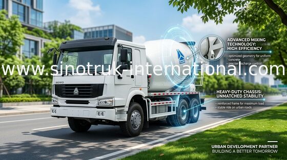 Camion 12CBM 336HP 6X4 LHD ZZ5257GJBN4048W de mélangeur concret de SINOTRUK HOWO