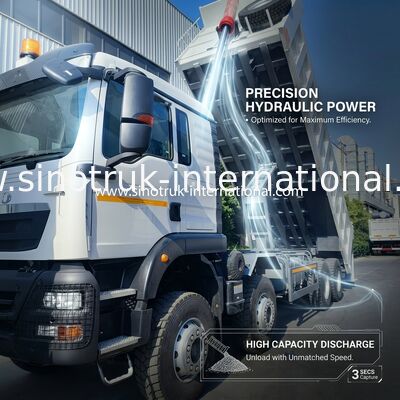 26.91CBM puissant HOWO TX 8x4 camion à décharge avec 12.00R20 roue