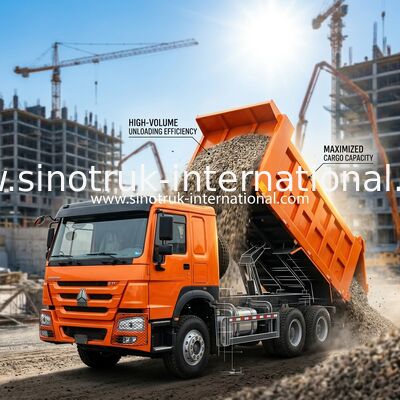 371HP 6x4 Dump Truck 20.01CBM Maîtrise de la charge utile pour une efficacité de charge lourde