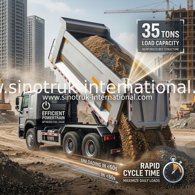SINOTRUK HOWO 371HP 8X4 camion à décharge à bascule construction ancienne façade avant pare-chocs militaires pour les zones minières deux feux d'avertissement conteneur de type U