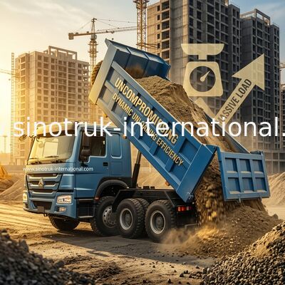 Captivant Blue HOWO 8×4 380HP 26.91CBM camion de décharge où la puissance rencontre la précision dans chaque charge!