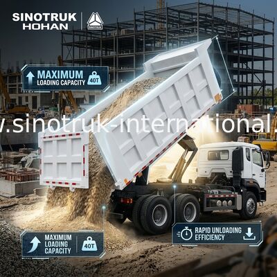 SINOTRUK HOWO 400 HP camion de décharge pour la construction N7 Lumière d'avertissement de pare-chocs militaire