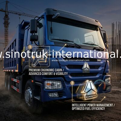 8X4 Blue Tipper Dump Truck 380 chevaux 12 roues Blanc H77L ZZ3317V3567B1 Type U