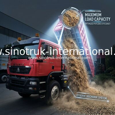 8 × 4 Lhd 12 roues Sinotruk Tipper 400 chevaux Euro 2