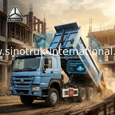 Benne basculante bleue en U (20 m³, 6x4, 380 ch) : Avantages exceptionnels pour un déchargement rapide des matériaux