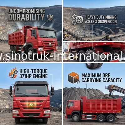 Sinotruk Howo 6x4 camion de décharge 371hp lourd