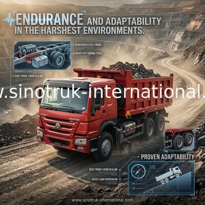 SINOTRUK HOWO 380HP LHD déchargeur à bascule 6X4 rouge