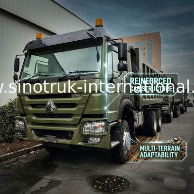 SINOTRUK HOWO 400 chevaux Green Tipper Dump Truck RHD 6×4 12 roues Haute puissance de cheval