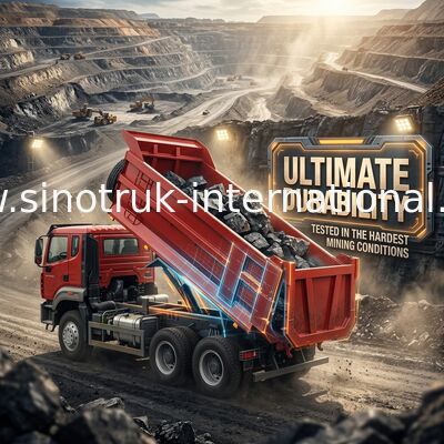 SINOTRUK HOWO N7 déchargeur à bascule 6 × 4 10 roues 380 ch pour l'exportation Type U facile à décharger