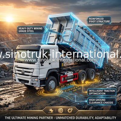 ZZ3257V3847B1 Haute puissance de chevaux HOWO TIPPER Truck 6×4 10 roues 400 chevaux Faible consommation de carburant