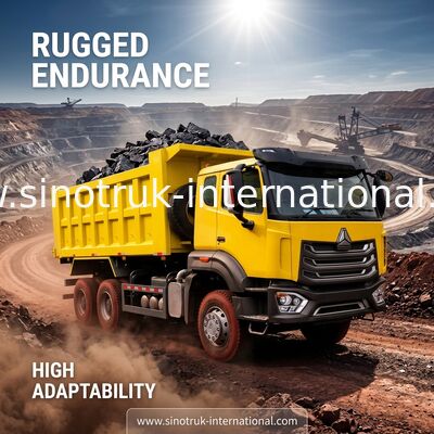 Camion à décharge à bascule Sinotruk NX 6 × 4 10 roues Weichai 380hp Grand plateau