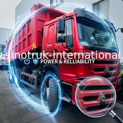 Sinotruk Howo déchargeuse à bascule 380hp 6 × 4 avec cylindre hydraulique Hyva pour l'exploitation minière