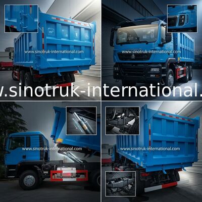 Roues bleues HOWO Tipper Dump Truck High Horsepower 371HP de LHD 6×4 10
