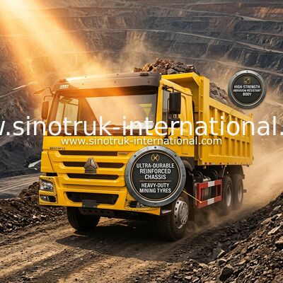 Jaune de levage moyen du × 4 de Sinotruk Howo Tipper Dump Truck 10Wheels 400Hp 6