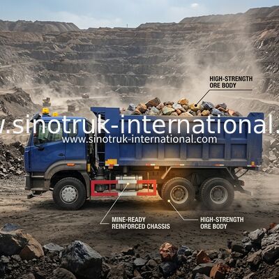 × 4 des roues 400Hp 6 de Sinotruk N7 Tipper Dump Truck 10 avec le voyant d'alarme
