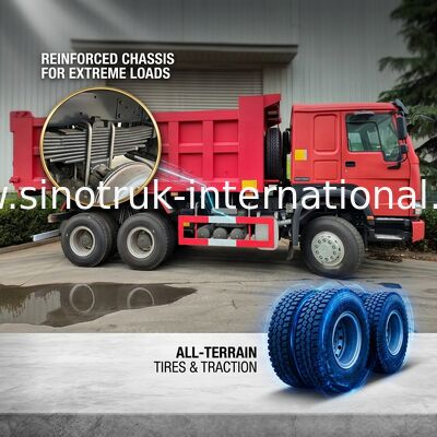 10 basse consommation de carburant des roues LHD HOWO 6x4 Tipper Truck High Horsepower 400HP
