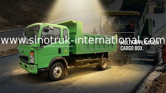 Acier de haute résistance vert de Tipper Dump Truck Howo 116hp