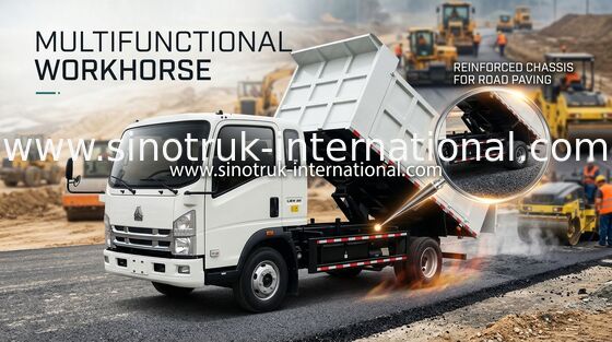 Sinotruk Howo 8 tonnes de camion à benne basculante de faible puissance 4×2 de levage moyen Rhd