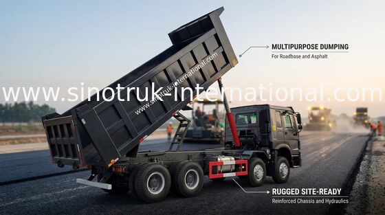 12 camion à benne basculante de Sinotruk HOWO 8X4 de roues 400hp pour l'exploitation