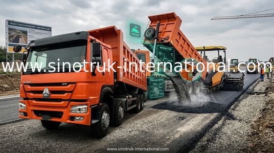 Bas camion à benne basculante efficace de verseur de consommation de carburant 371HP 8x4 RHD SINOTRUK HOWO