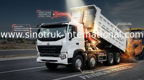 Camion à benne basculante de Sinotruk Howo A7 371 HP 12 tonnes des roues LHD 60 20 - 30 CBM ZZ3317N3867N1