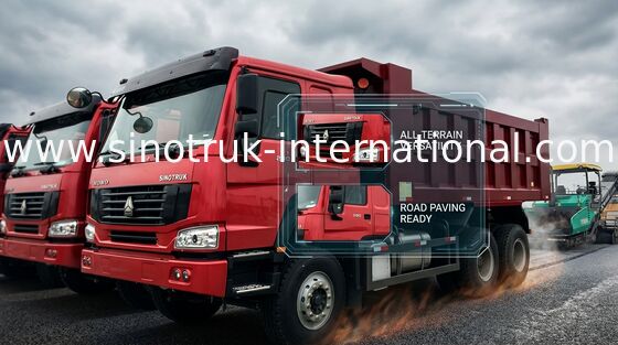 Le camion à benne basculante de HOWO 10 roule 371HP LHD 10 - 25 CBM 30 - 40tons pour l'industrie minière