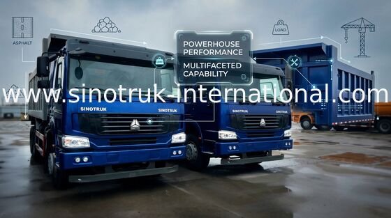 10 moteur de la capacité de chargement de camion à benne basculante de verseur de roues haut WD615.47 371HP