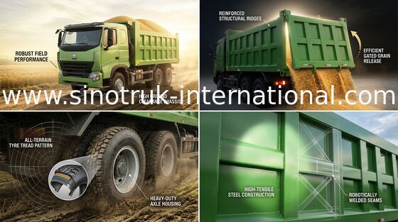 Camion à benne basculante de verseur de SINOTRUK HOWO A7 25 - 30 tonnes 10 roues RHD pour le mien de ZZ3257N3847N1