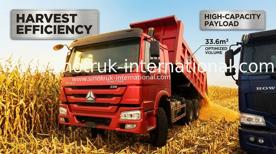 Camion à benne basculante résistant de verseur du fumier 6 x 4 371HP pour l'opération facile de transport de fumier