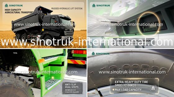 Hauts freins du camion à benne basculante de verseur de capacité de chargement SINOTRUK HOWO Discal + EVB