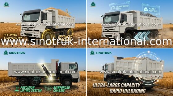 Le camion à benne basculante de verseur d'industrie minière 10 roulent 30 - cylindre de Lifiting d'avant de 40Ton HYVA