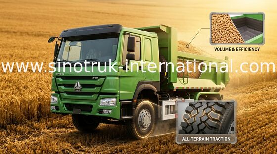 Camion à benne basculante résistant de verseur de SINOTRUK HOWO ZZ3257N3647A pour des travaux publics